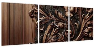 Tablou - Model din lemn (cu ceas) (90x30 cm)