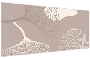 Tablou - Frunze bej N⁰1 (120x50 cm)
