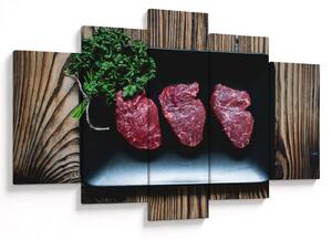 Tablou cu carne pe farfurie (150x105 cm)