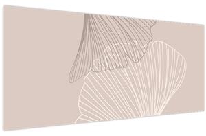 Tablou - Frunze bej N⁰2 (120x50 cm)