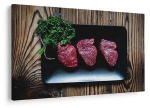 Tablou cu carne pe farfurie (90x60 cm)