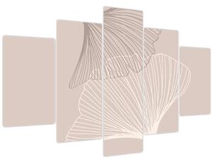 Tablou - Frunze bej N⁰2 (150x105 cm)
