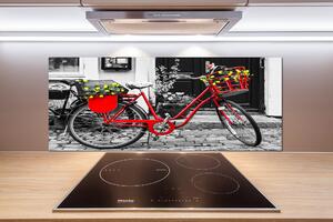 Panou sticlă bucătărie Oraș biciclete