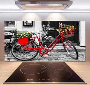 Panou sticlă bucătărie Oraș biciclete