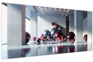Tablou - Spațiu 3D cu bile II. (120x50 cm)
