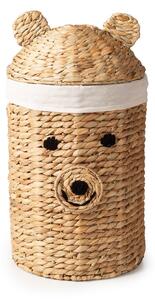 Coș de jucării pentru copii în culoare naturală din zambilă de apă ø 30x56 cm Bear – Compactor