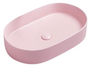 Lavoar baie roz mat cu ventil inclus, Adelais Foglia Roz mat
