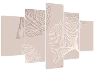 Tablou - Frunze bej N⁰6 (150x105 cm)