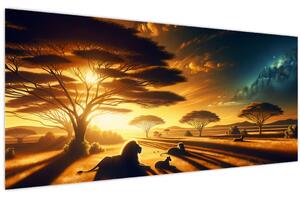 Tablou - Lei odihnindu-se (120x50 cm)
