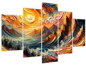 Tablou - Munte acoperit de soare (150x105 cm)