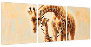 Tablou - Girafe (cu ceas) (90x30 cm)