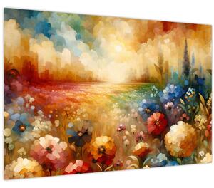 Tablou - Pajiște colorată (90x60 cm)