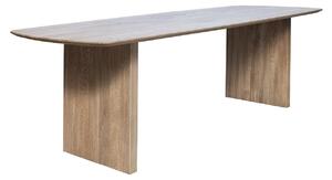 Masa semi-ovala din lemn masiv • model SEAT | Dimensiuni: 220 x 100 x 76 cm