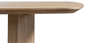 Masa semi-ovala din lemn masiv • model SEAT | Dimensiuni: 200 x 100 x 76 cm