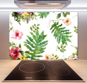 Sticlă printata bucătărie model floral