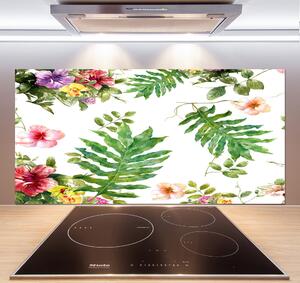 Sticlă printata bucătărie model floral