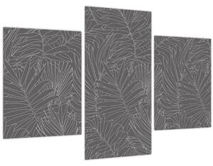 Tablou - Frunze de palmier gri (90x60 cm)