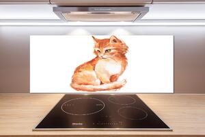 Panou sticlă decorativa bucătărie Red Cat
