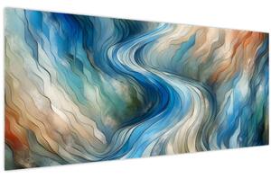 Tablou - Curent abstract (120x50 cm)