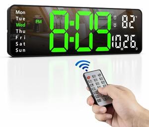 Ceas digital cu afisaj LED mare, 38.7 cm