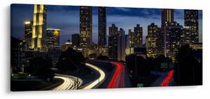 Tablou cu orașul nocturn (120x50 cm)