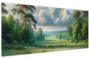 Tablou - Peisaj verde (120x50 cm)