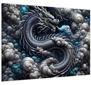 Tablou – Dragon în fum (70x50 cm)