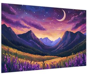 Tablou - Peisaj violet (90x60 cm)