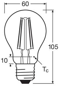 Bec LED Osram FILAMENT A60 E27/6,5W/230V 2700K