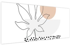 Tablou - Linie de artă flori N⁰3 (120x50 cm)