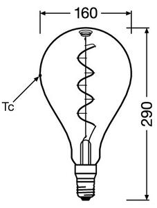 Bec LED cu filament vintage E27/4W/230V 1800K - Osram