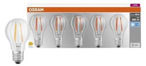 Set de 5 becuri LED BASE CLASSIC FILAMENT A60, soclu E27, 7W, 230V, 4000K - Osram