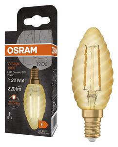 Bec LED vintage cu filament E14, 2,5 W, 230 V, 2400 K - Osram