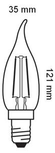 Bec LED vintage cu filament E14/1,5W/230V 2400K - Osram