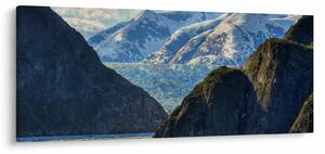 Tablou cu peisaj cu munții (120x50 cm)