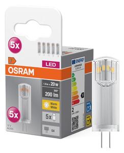 Set 5 becuri LED PIN G4/1,8W/12V 2700K - Osram
