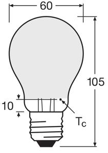 Bec LED dimabil Osram SUPERSTAR CLASSIC A60, E27, 4,8 W, 230 V, 4000 K