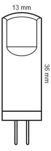 Set 5 becuri LED PIN G4/1,8W/12V 2700K - Osram