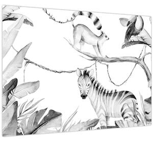 Tablou - Acuarelă Jungla (70x50 cm)