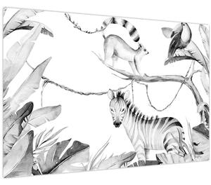 Tablou - Acuarelă Jungla (90x60 cm)