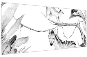 Tablou - Acuarelă Jungla (120x50 cm)