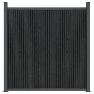 Panouri de gard, gri, 173x186 cm, WPC