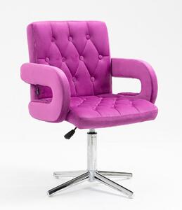 HR8404CROSS Scaun Catifea Fucsia