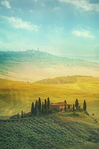 Fotografie Tuscan landscape, location: Val d'Orcia, Tuscany,, Peter Zelei Images