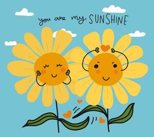 Fotografie You are my sunshine couple sunflowers, Mknoxgray