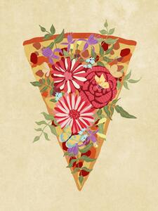 Ilustrație Slice of flower pizza, Raissa Oltmanns