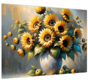 Tablou – Vază cu floarea-soarelui (70x50 cm)