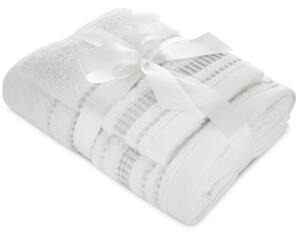 Set de prosoape din bumbac - 2 bucăți (30x50 cm și 50x90 cm) Alb