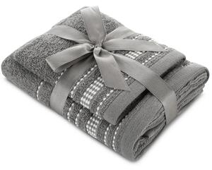 Set de prosoape din bumbac - 2 bucăți (30x50 cm și 50x90 cm) Gri