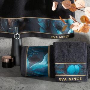 Set de lux de prosoape EVA MINGE negre cu flori de magnolie - eleganță și calitate într-unul singur